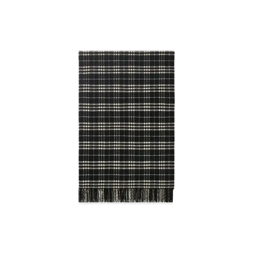 Burberry Check Wool Cashmere Blanket "Black/Calico"