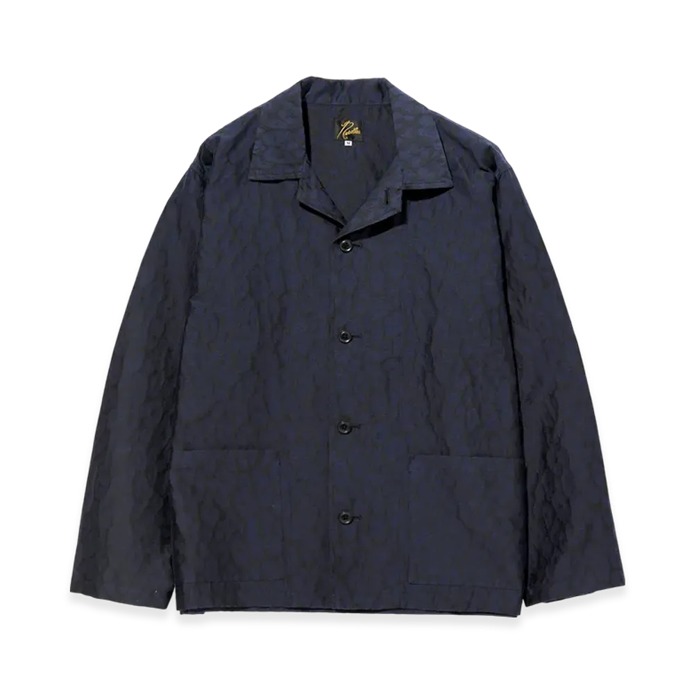 NEEDLES L/S Cabana Shirt - PE/C/N Leopard JQ. "Navy"