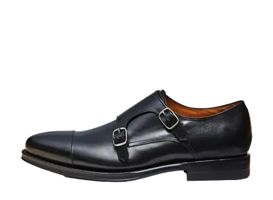 Jalan Sriwijaya Double Monk Strap 11120 Calf Leather "Black" 98374 Dainite Sole