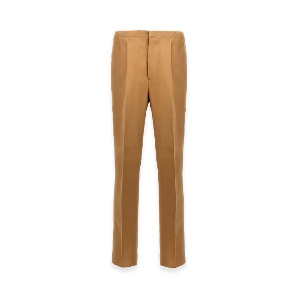 FENDI Paper Canvas Pants "Camel"
