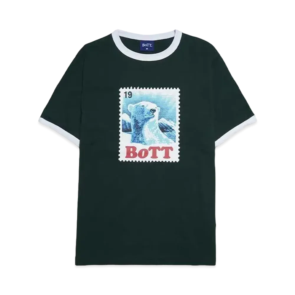 BoTT Bear Stamp Ringer Tee "Dark Green"