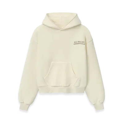 FEAR OF GOD ESSENTIALS Women's 90s Fleece Hoodie Classic Fit "Washed Ivory"