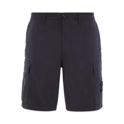Stone Island L0803 Stretch Cotton Canvas Garment Dyed Cargo Bermuda Shorts - 23SS "Navy Blue"