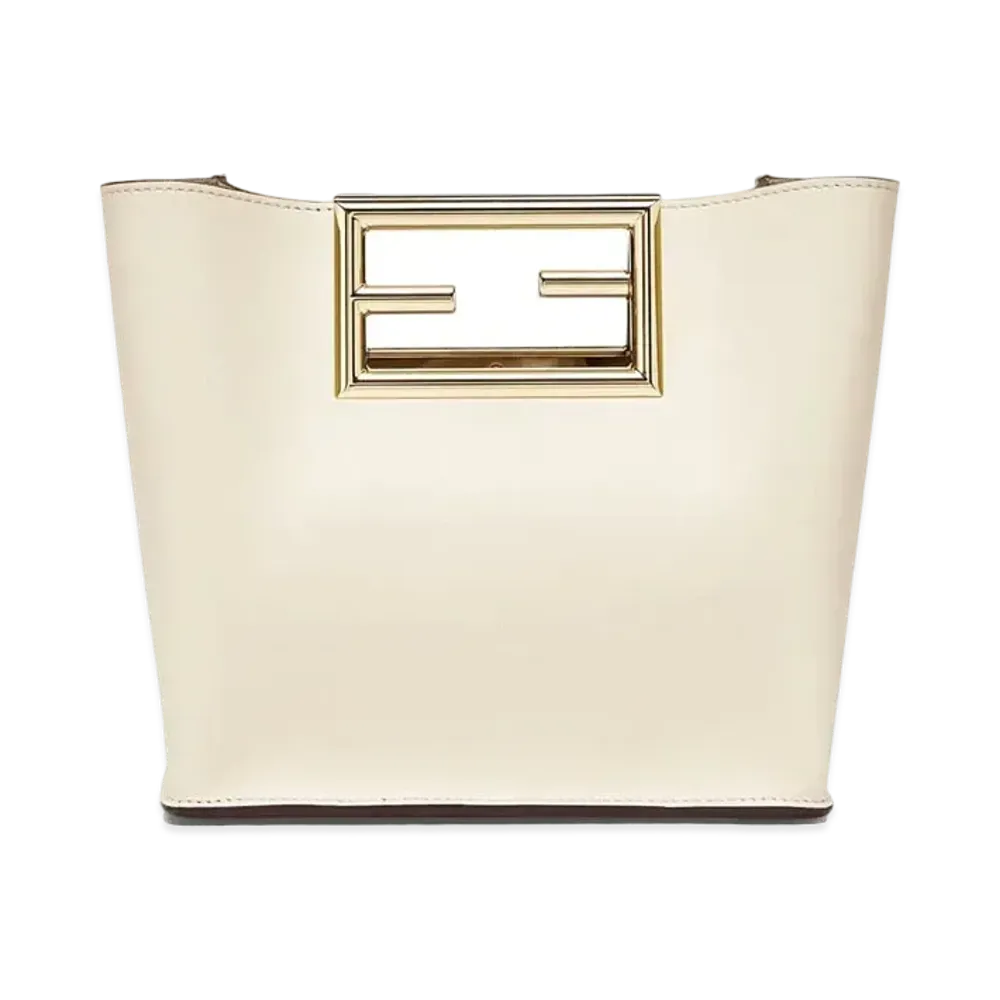 FENDI Way Small Leather Bag "White"