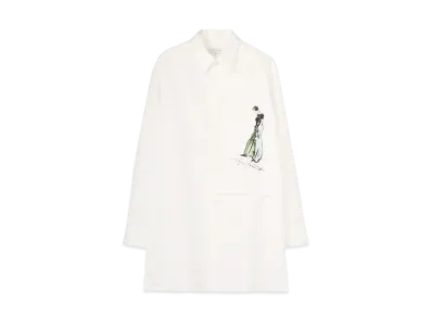 Yohji Yamamoto Pour Homme WOMAN PRINT LAYER BLOUSE "White"
