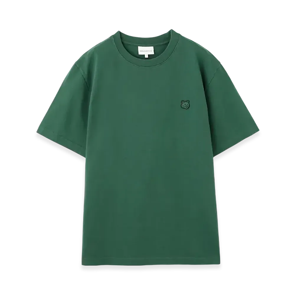 Maison Kitsune Bold Fox Head Patch Crewneck T-shirt "Bottle Green"