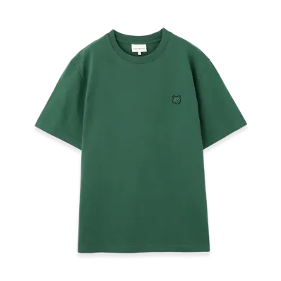 Maison Kitsune Bold Fox Head Patch Crewneck T-shirt "Bottle Green"