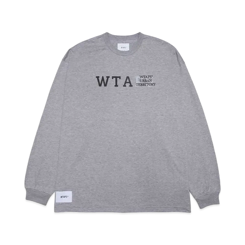 WTAPS Design 01 / LS / Cotton. College "Ash Gray"