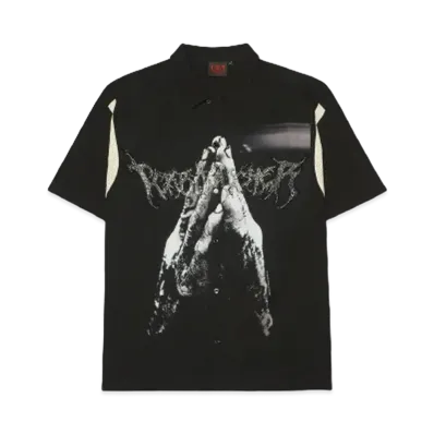 T.C.R PRAYER WIDE FIT BOWLING SHIRTS "BLACK"