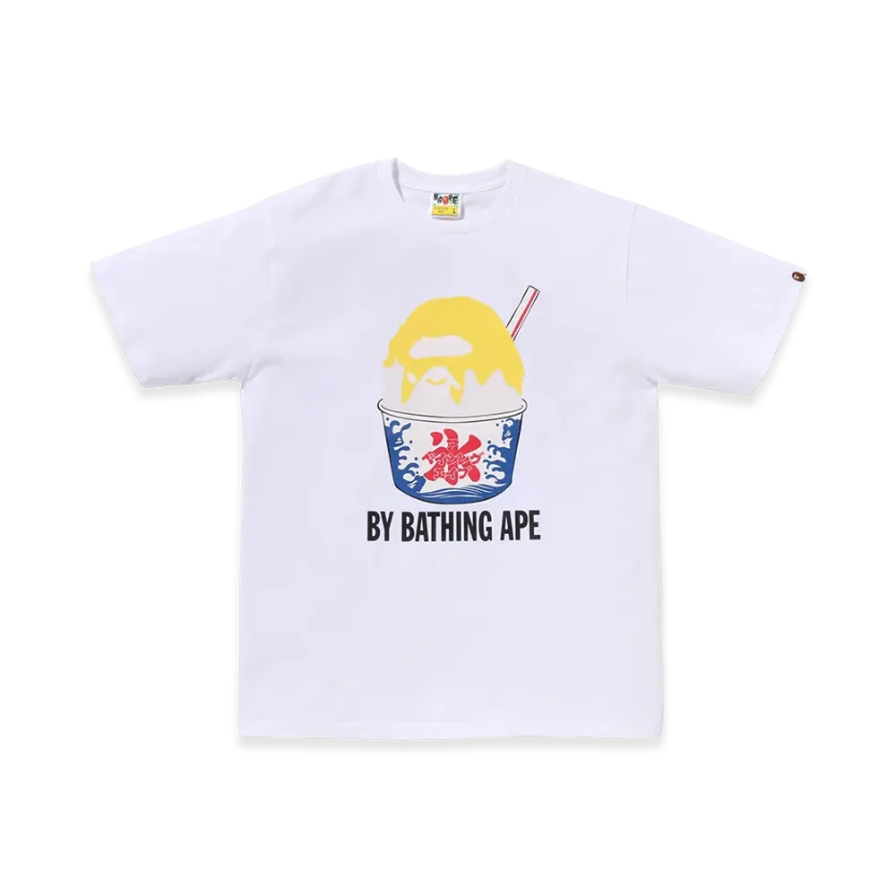 A BATHING APE Shave Ice by Bathing Ape Tee "White/Yellow"