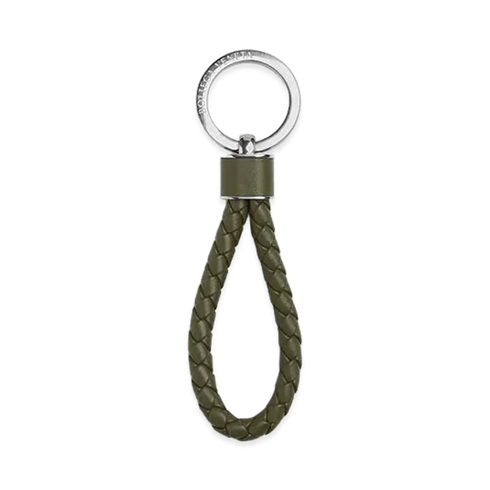 Bottega Veneta Intrecciato Keyring "Crocodile"