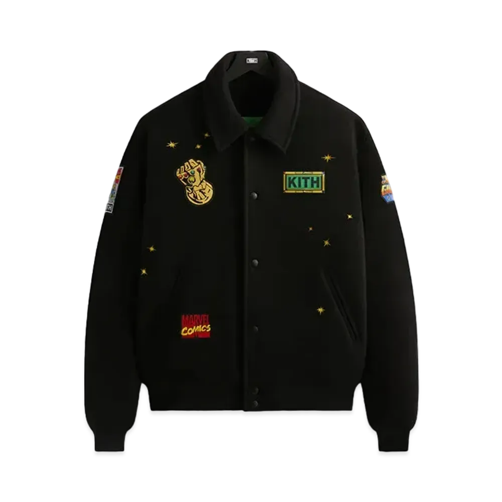 KITH x MARVEL Universe Varsity Jacket "Green"