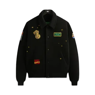 KITH x MARVEL Universe Varsity Jacket "Green"