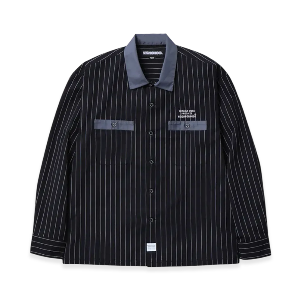 NEIGHBORHOOD Classic Work Stripe Shirt Ls "Black"