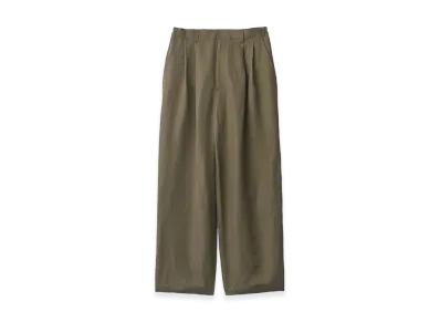 ssstein Silk Linen Twill Wide Easy Trousers "Khaki"
