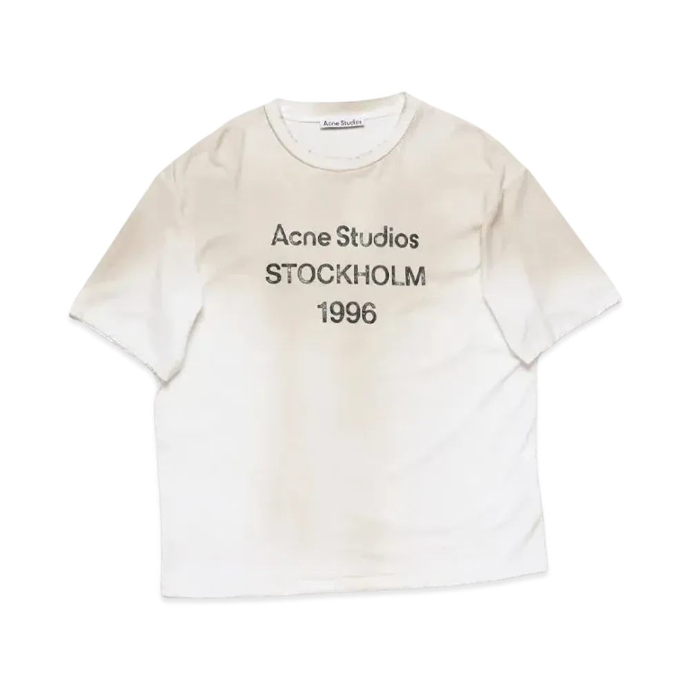 Acne Studios Logo T-Shirt - Relaxed Fit "Dusty White"