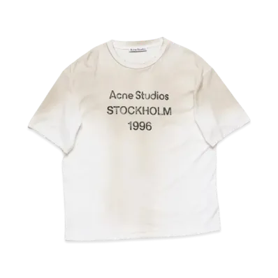 Acne Studios Logo T-Shirt - Relaxed Fit "Dusty White"
