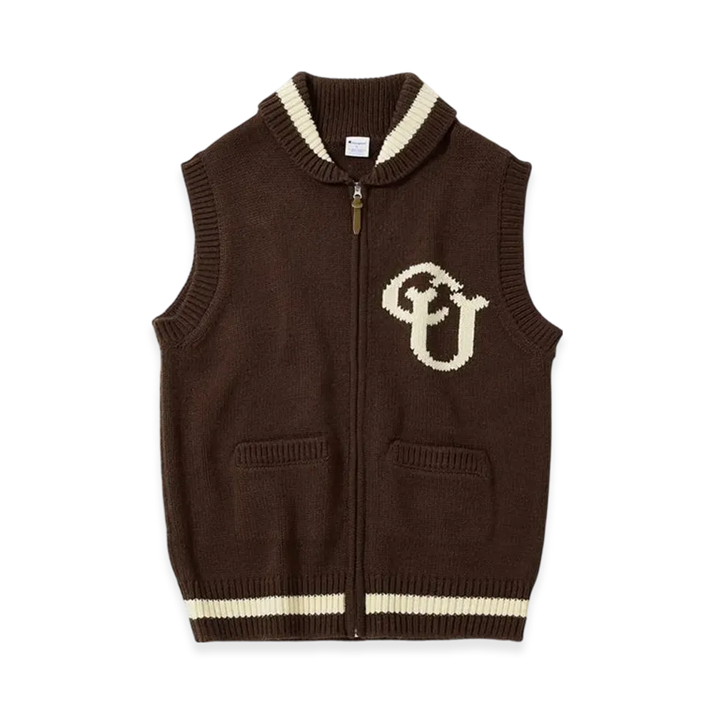 Champion Zip Vest 24FW "Dark Brown"