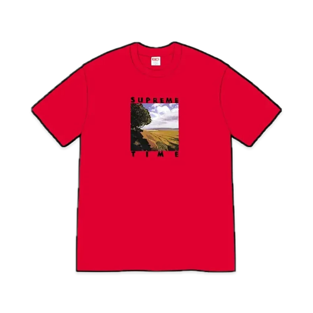 シュプリーム タイム Tシャツ "レッド"