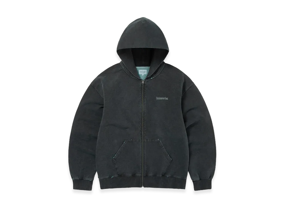 thisisneverthat Damaged Zip Up Hoodie "Faded Black"