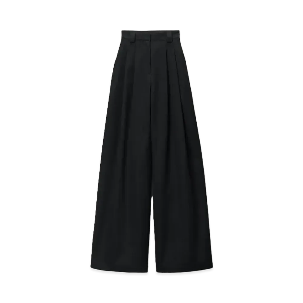 Alexander Wang Wool TwillHigh Waist Wide Leg Pants "Black"