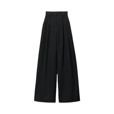 Alexander Wang Wool TwillHigh Waist Wide Leg Pants "Black"