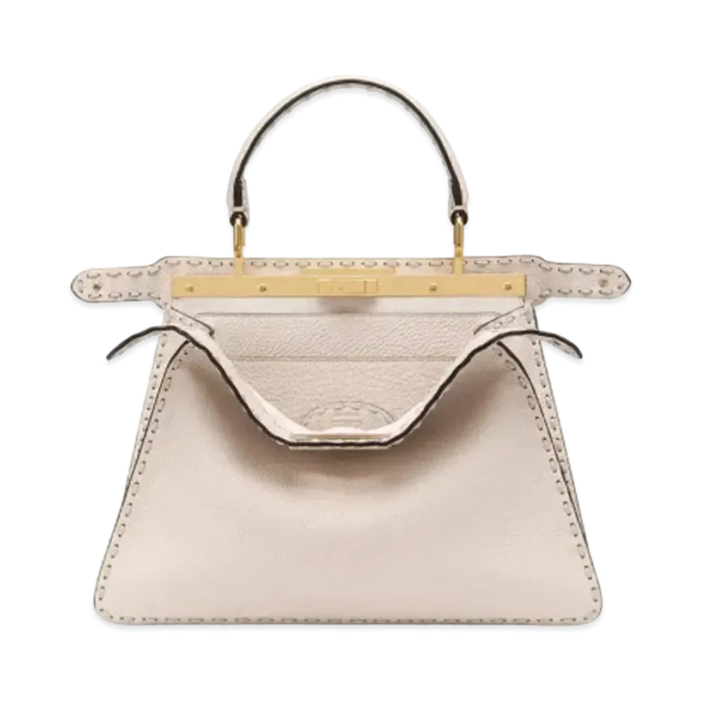 FENDI Peekaboo Iseeu Small Full Grain Leather Bag "White"