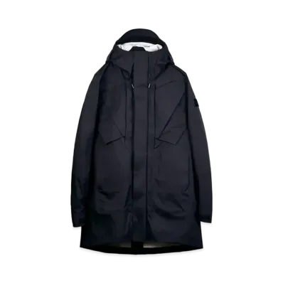 TAIGALIONA HARD SHELL LONG OVER COAT "BLACK"