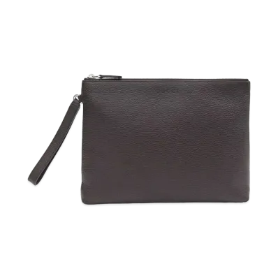 GUCCI Leather Clutch Bag "Brown"