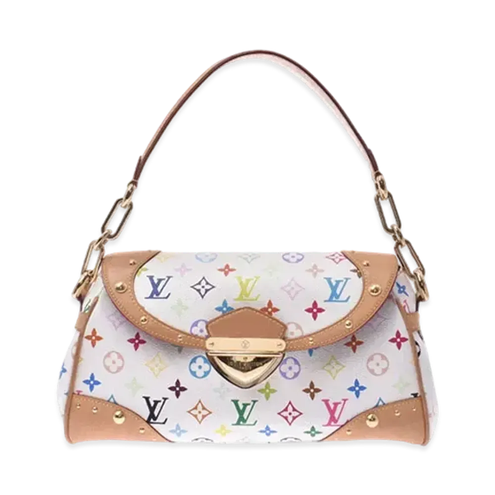 Louis Vuitton Monogram Multicolor Beverly MM "Blanc"