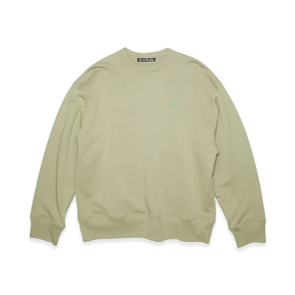 Acne Studios Fonbar Face Crewneck Sweatshirt "Eucalyptus Green"