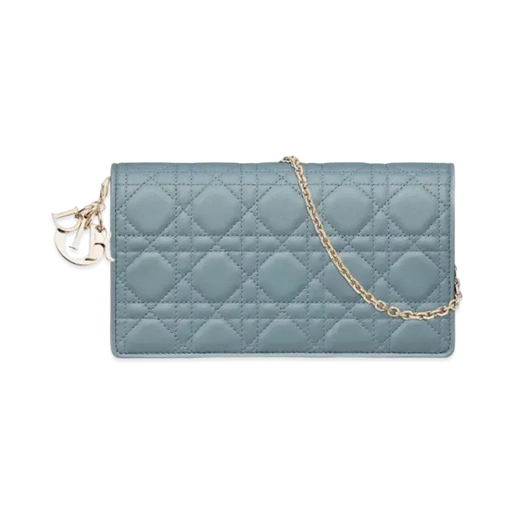 Dior Lady Pouch Cannage Lambskin "Cloud Blue"