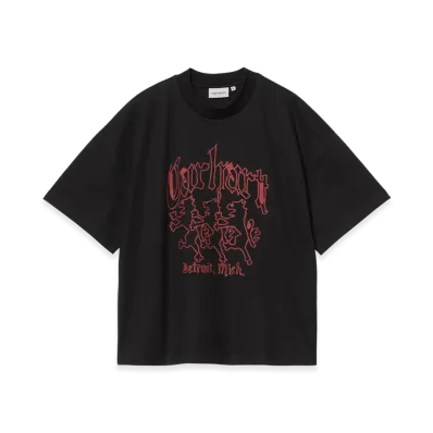 Carhartt WIP S/S Hackwork T "Black(Heavy Stone Wash)"