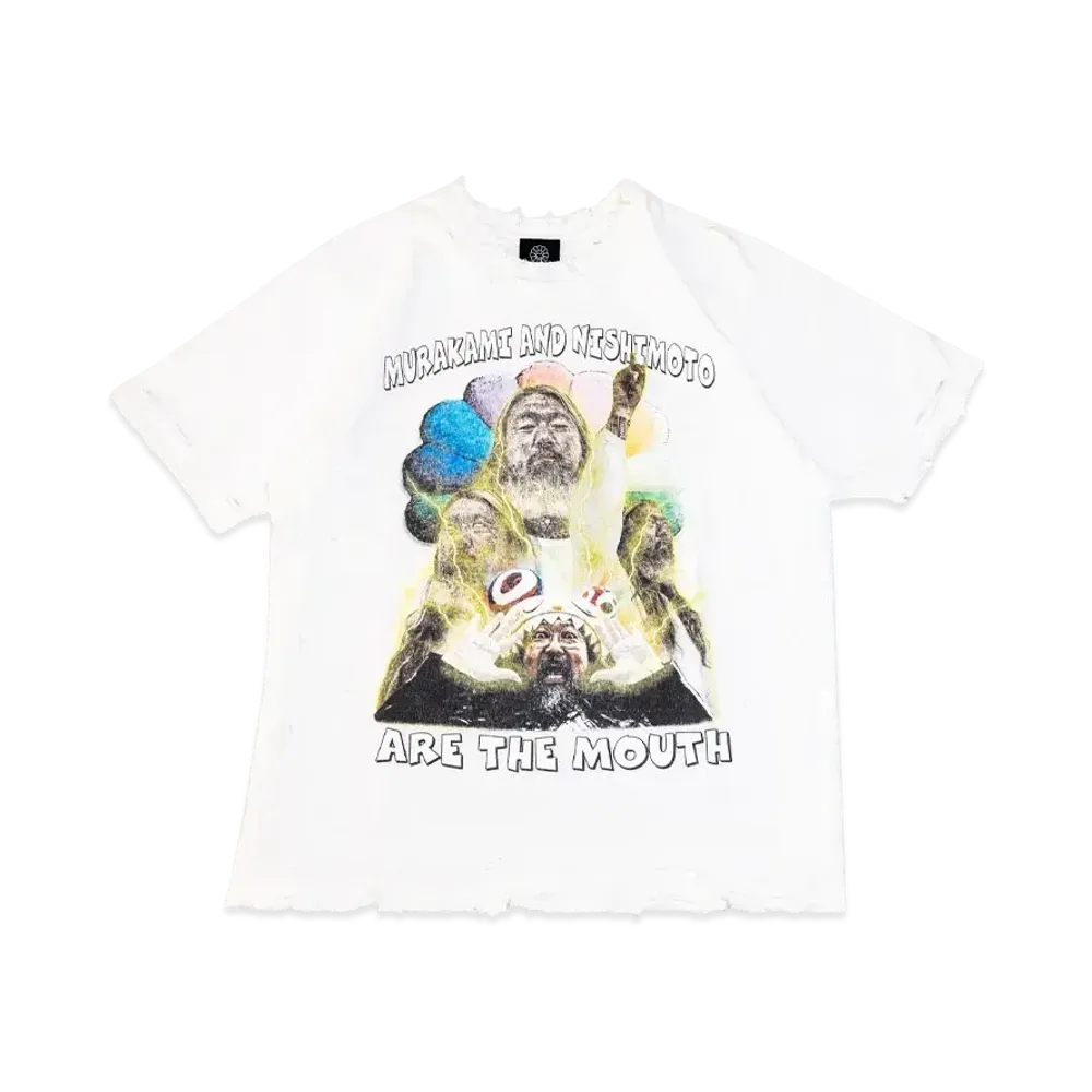 Takashi Murakami x NISHIMOTO ARE THE MOUTH Tshirts "White"