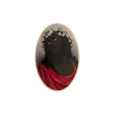 DENIM TEARS Black Jesus Pin "Multi"