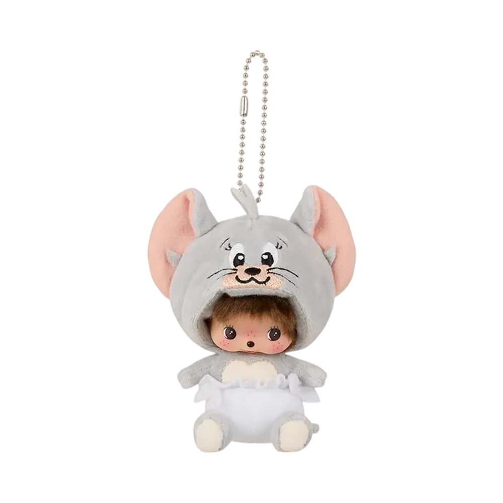 Sekiguchi Tom and Jerry x Monchhichi Tuffy Bebichhichi Kao-deka SS Keychain