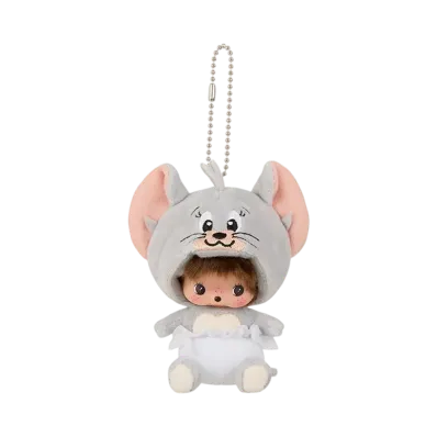 Sekiguchi Tom and Jerry x Monchhichi Tuffy Bebichhichi Kao-deka SS Keychain