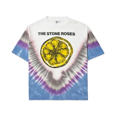 SAINT Mxxxxxx x THE STONE ROSES TSR SS T-Shirt Lemon "Tie Dye"