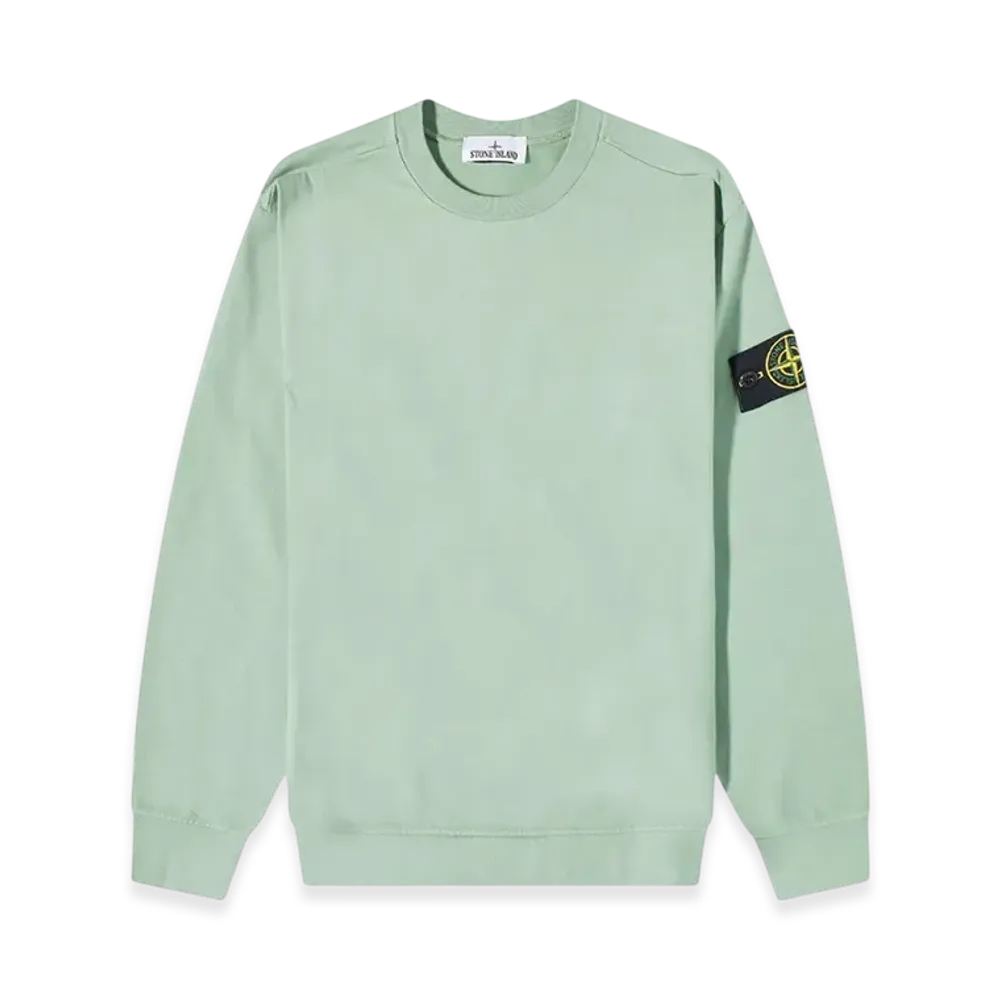 Stone Island 63750 Garment Dyed Gauzed Cotton Crewneck Sweatshirt - 22FW "Olive"
