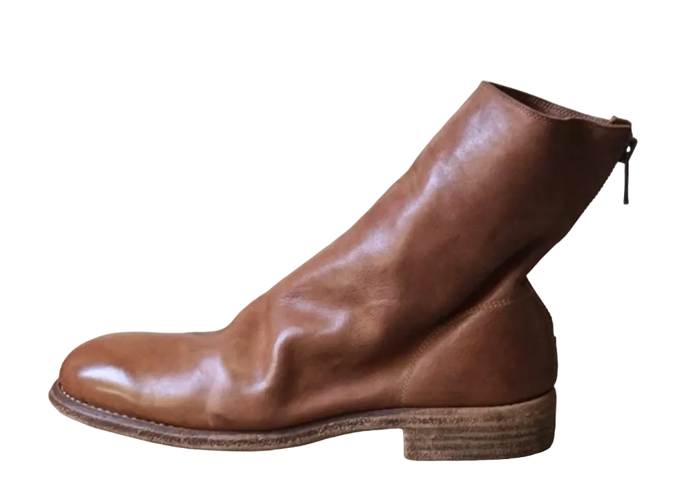 GUIDI Back Zip Boot Horse Reverse Leather "CV58T(Wheat) Season Color" 986X Leather Sole