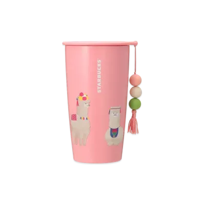 STARBUCKS Alpaca Boho Fest Cup Shape Stainless Steel Bottle Alpaca 355ml "Pink"