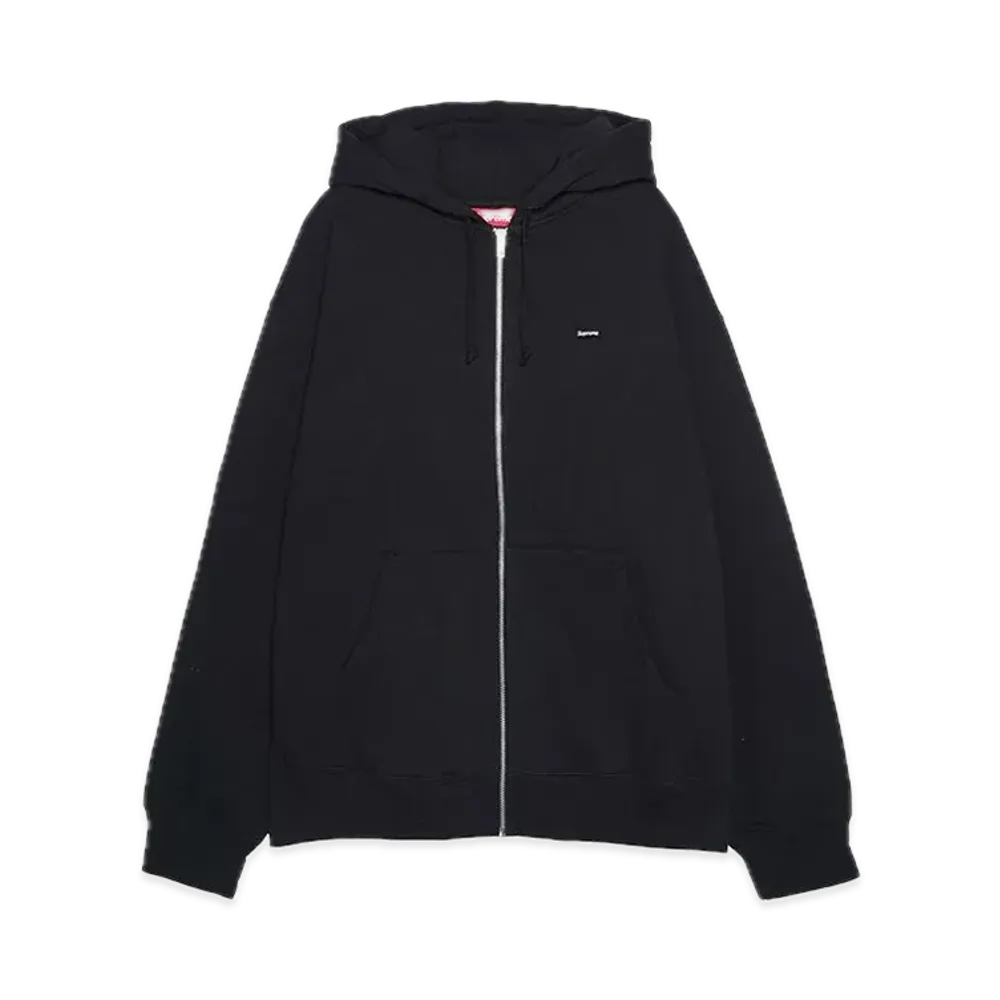 Supreme Small Box Zip Up Hooded Sweatshirt "Black"
