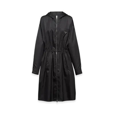 PRADA Women's Re-Nylon Rain Coat "Black"
