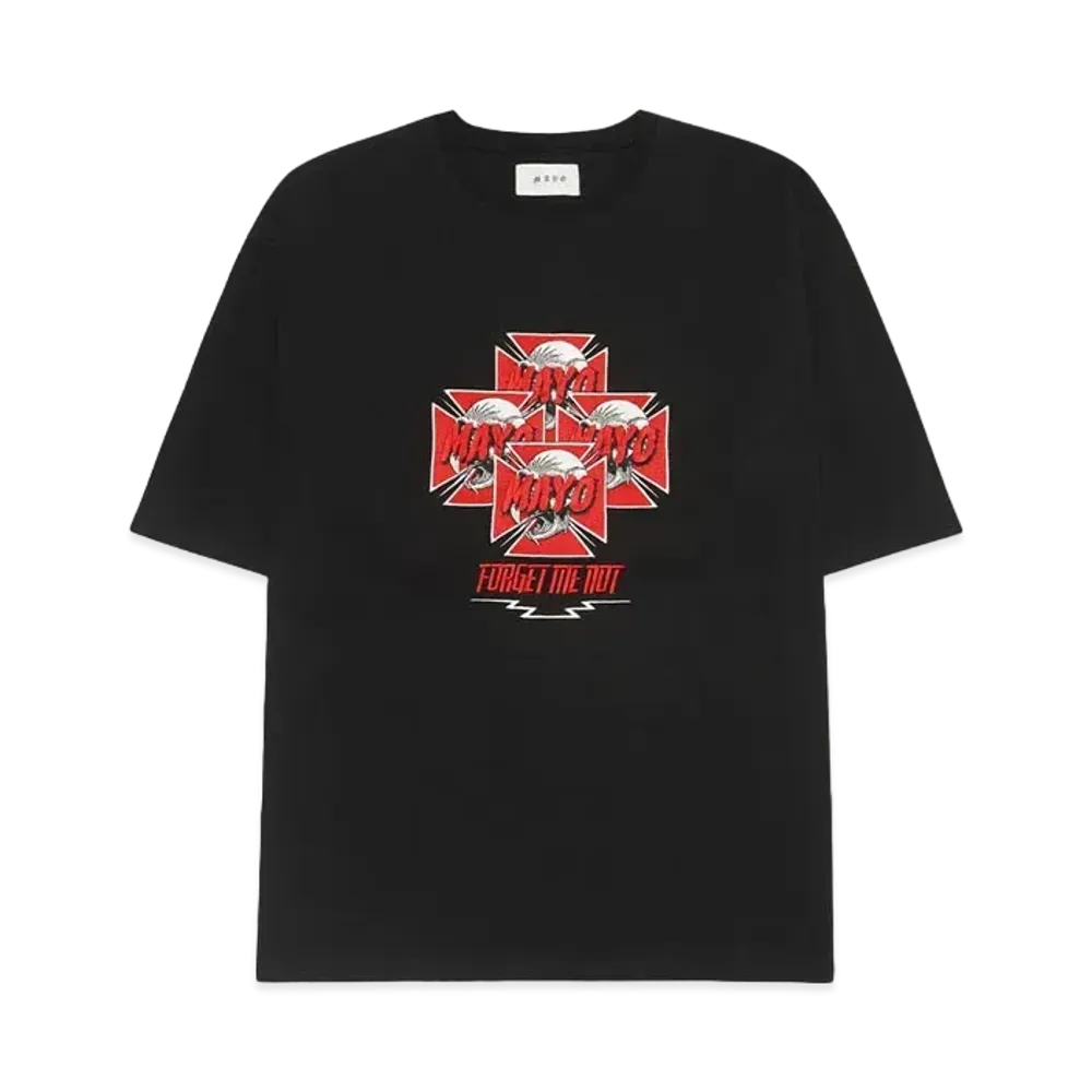 MAYO Hawk Embroidery Short Sleeve Tee "BLACK"