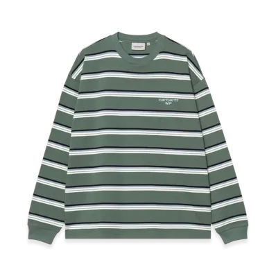 Carhartt WIP L/S Holm T-Shirt Holm Stripe "Silver Pine"