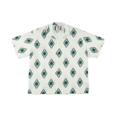 SON OF THE CHEESE Emblem Aloha Shirt "WHITE"