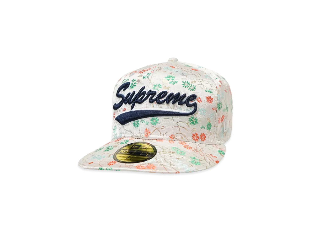 Supreme Floral Jacquard New Era "White"
