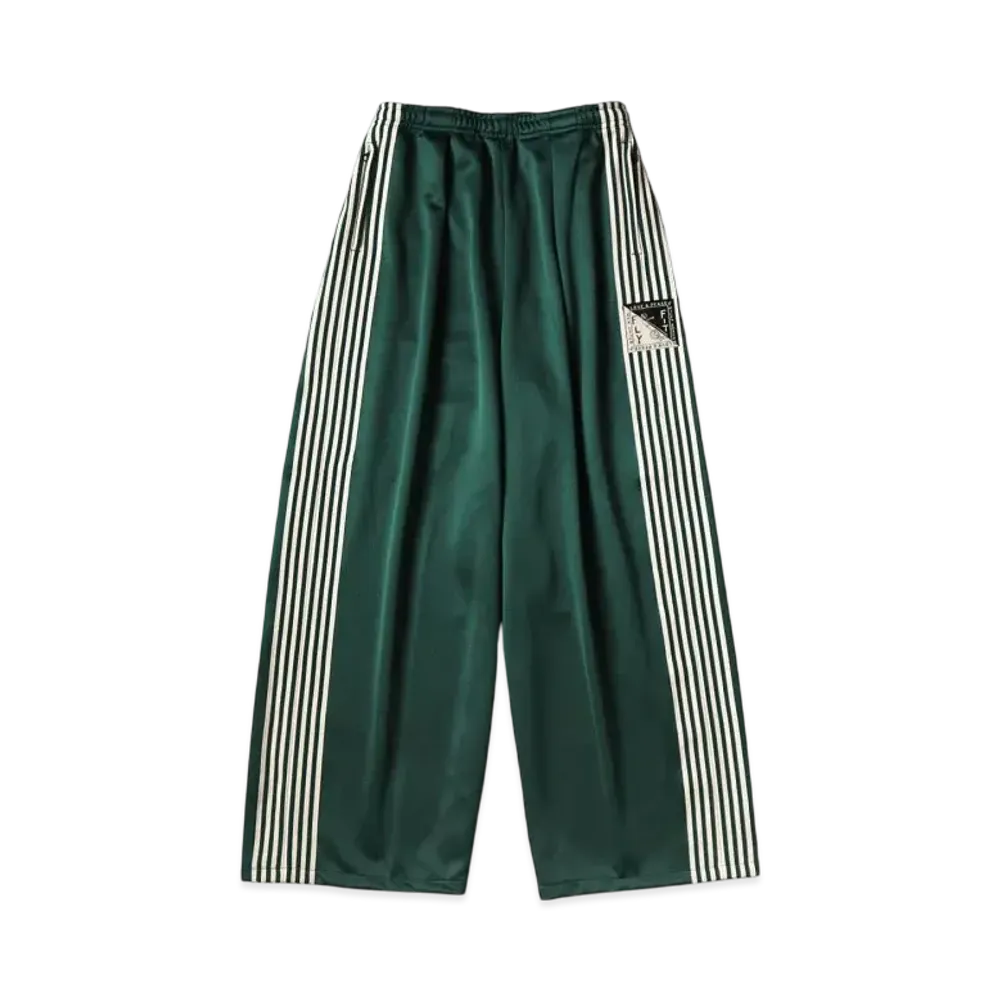 KAPITAL Smooth Jersey Stunt Man Woman Buggy Track Pants "Green"