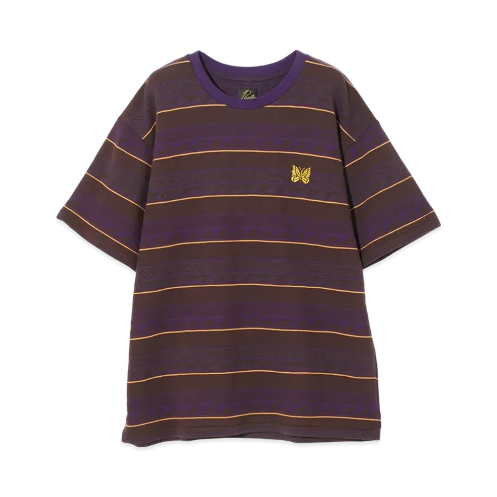NEEDLES S/S Tee - Cotton Jacquard Jersey "Purple"