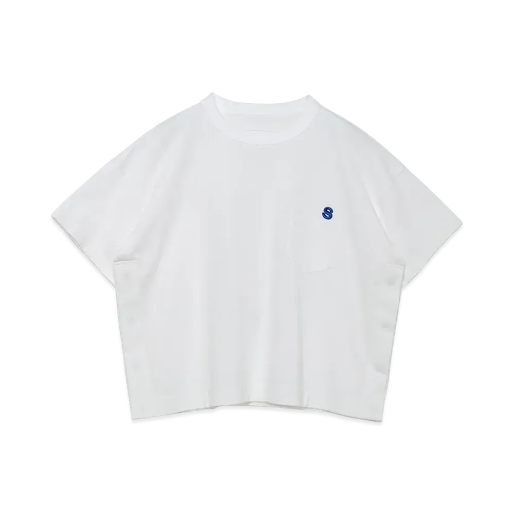sacai S Cotton Jersey T-Shirt "White"